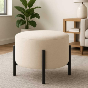 Jaico Modern Round Ottoman Footstool