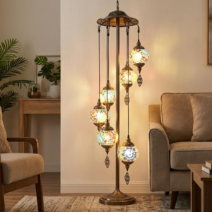 Decorative Floor Lamp with 6 Hanging Lights