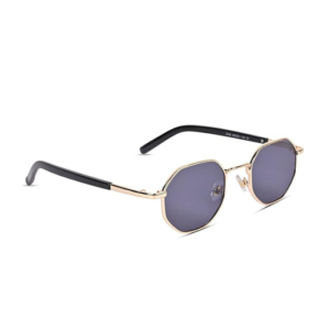 Dervin UV Protected Casual Fashionable Polygon Diamond Shaped Metal Frame Punk Sunglasses
