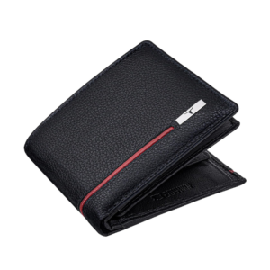 URBAN FOREST Stag Black/Red Leather Wallet for Men