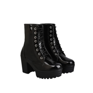 Women & Girls Lace Up Block Heeled Western Boots