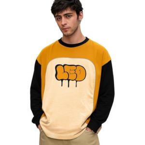 LEOTUDE Oversized Full Sleeve Cottonblend Graphic Printed